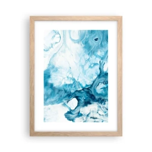 Een poster in een licht eiken lijst - Blauw Concert - 30x40 cm