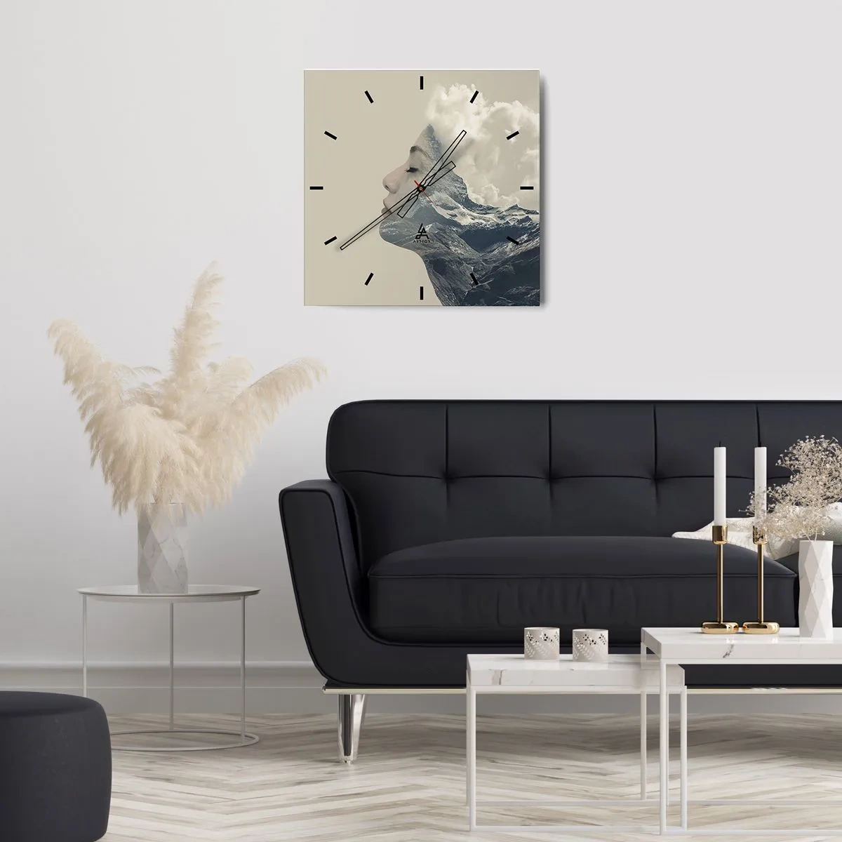 Wandklok - Klok - De schoonheid van de elementen - 40x40 cm