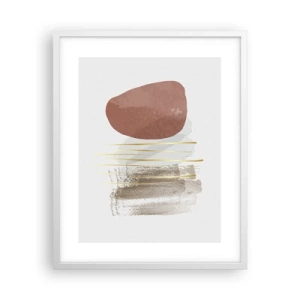 Poster in een witte lijst - Abstracte zuilengalerij - 40x50 cm