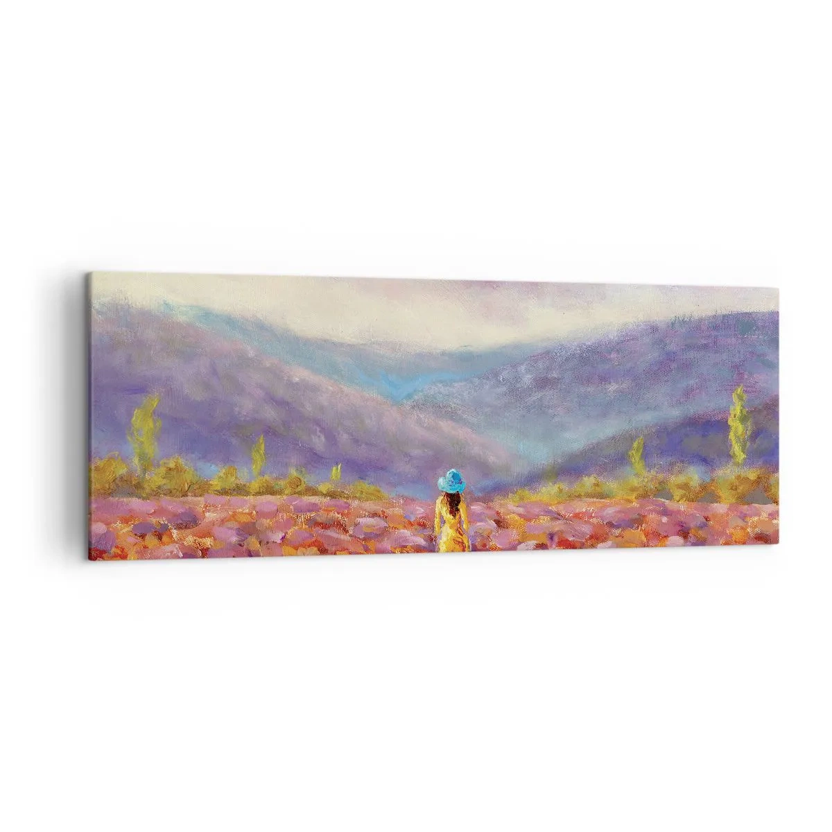 Schilderen op canvas - In een lavendelwereld - 140x50 cm