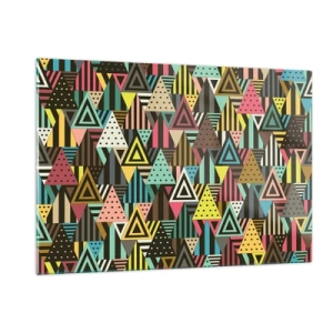Schilderen op glas - In ritme op drie - 120x80 cm