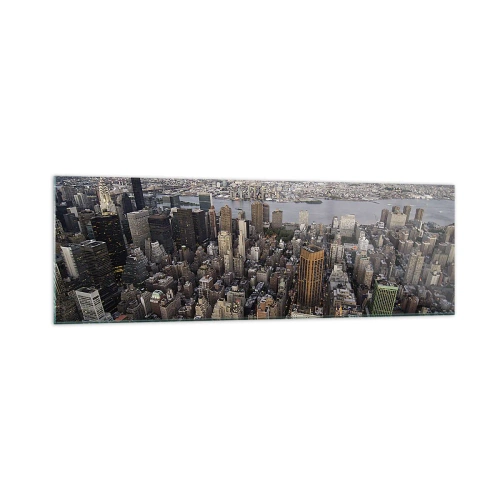 Schilderen op glas - Het kloppend hart van onze tijd - 160x50 cm