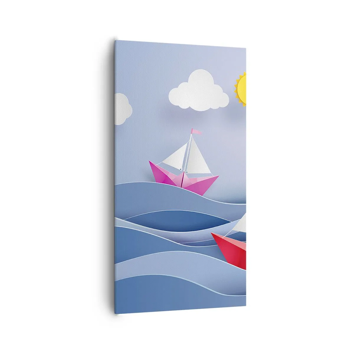 Schilderen op canvas - Ah, wat is het heerlijk om in de golven te schommelen - 65x120 cm