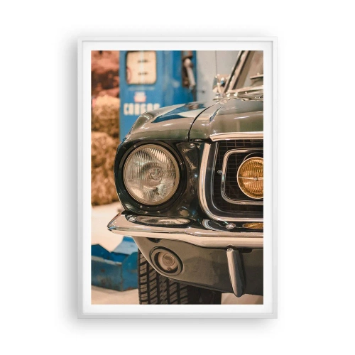 Poster in een witte lijst - Ontmoeting met een legende - 70x100 cm