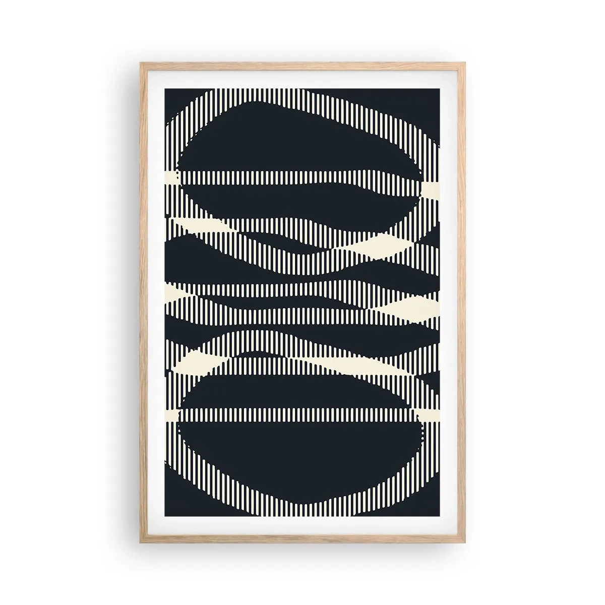 Een poster in een licht eiken lijst - Een poging om de duisternis te doorbreken - 61x91 cm