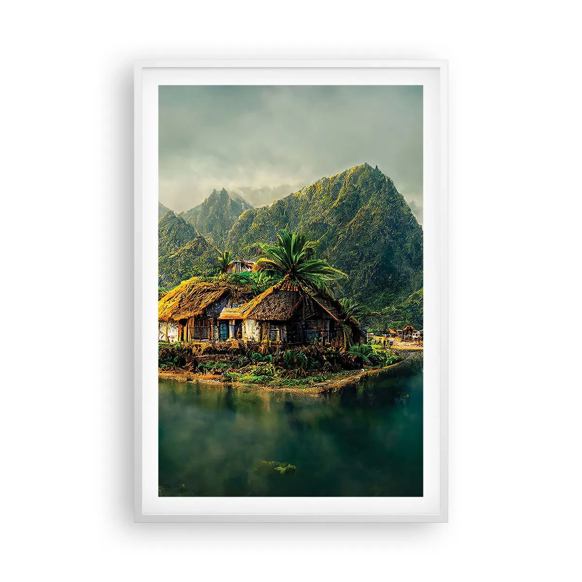 Poster in een witte lijst - Tropisch paradijs - 61x91 cm