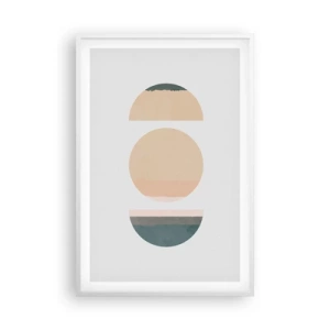 Poster in een witte lijst - Een Wiel achter een andere - 61x91 cm