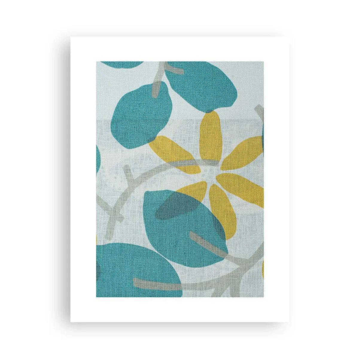 Poster - Tussen de azuurblauwe bladeren - 30x40 cm