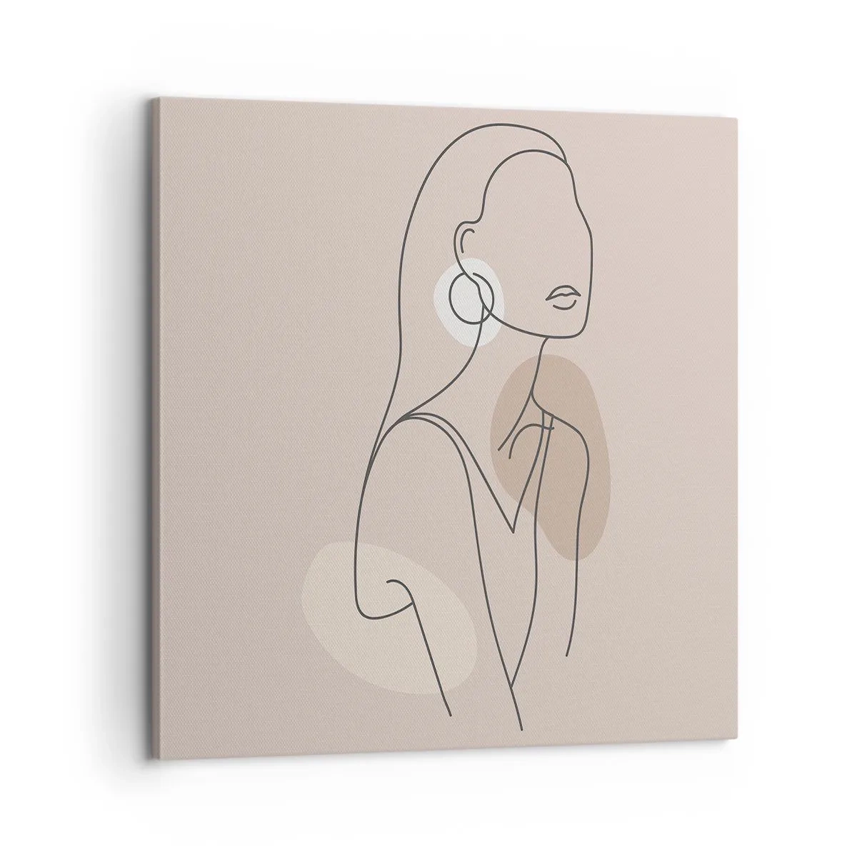 Schilderen op canvas - meisjesachtig icoon - 60x60 cm