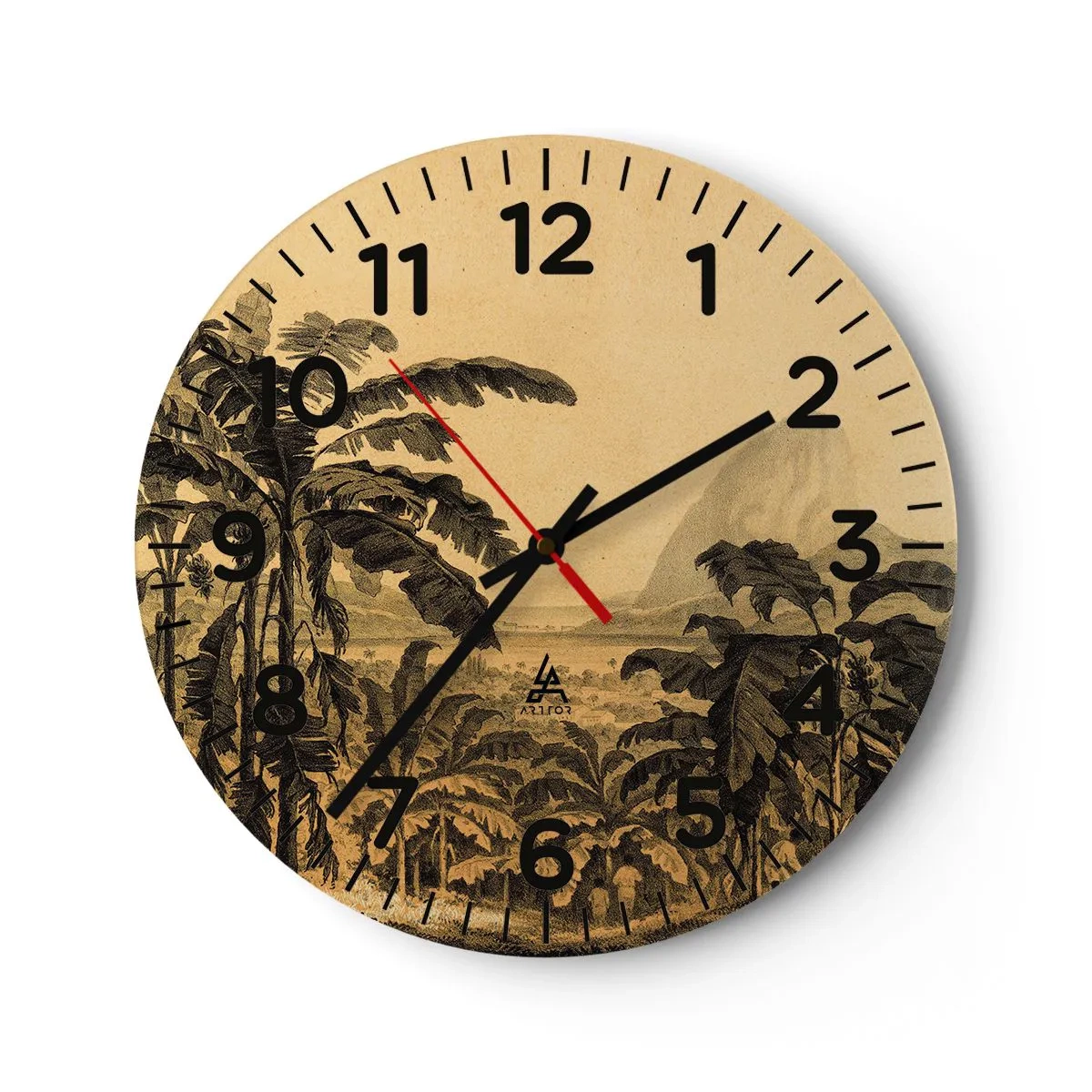 Wandklok - Klok - in een koloniaal klimaat - 40x40 cm