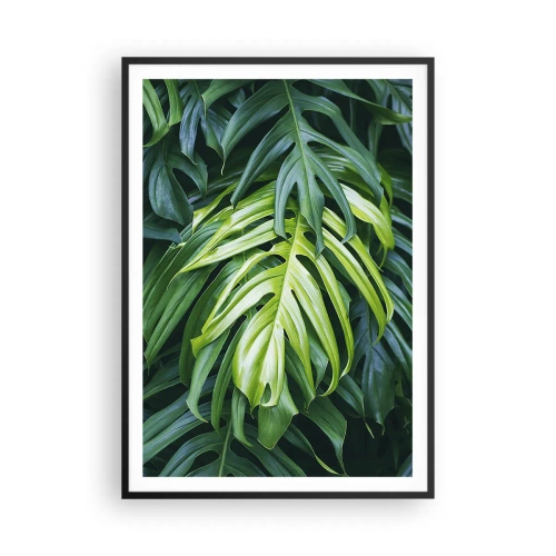 Poster in een zwarte lijst - Dompel jezelf onder in de frisheid - 70x100 cm