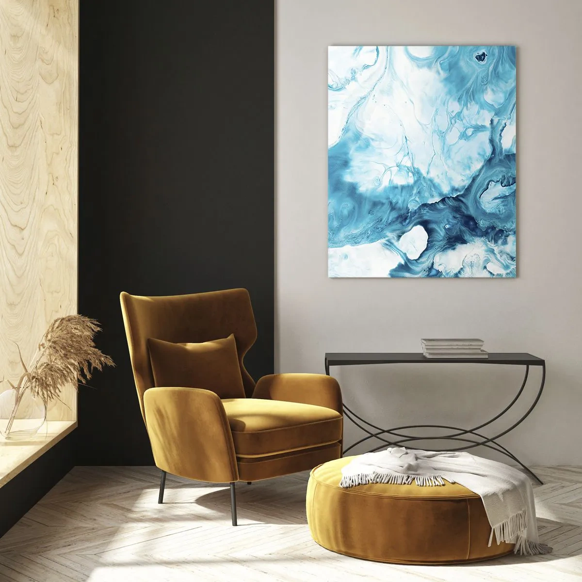 Schilderen op glas - Blauw Concert - 50x70 cm