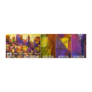 Fotobehang Staaltje Standard Eco - Metropolitan compositie - Abstractie, Deel, Moderne kunst - 100x30 cm