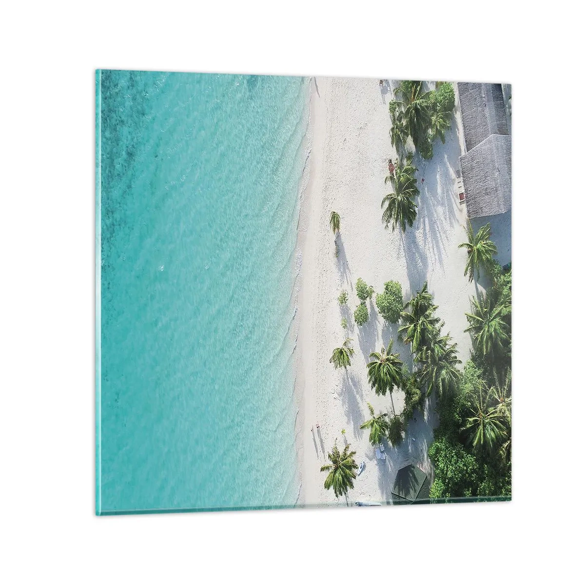 Schilderen op glas - Een vakantie in het paradijs - 40x40 cm