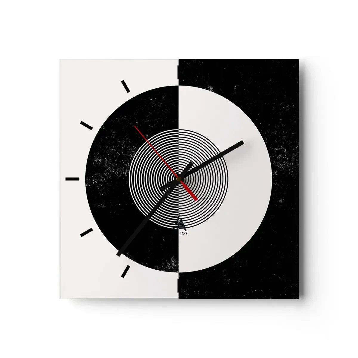 Wandklok - Klok - Harmonie in zwart-wit - 40x40 cm