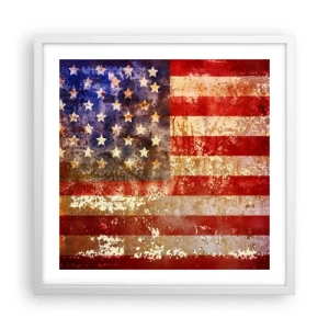 Poster in een witte lijst - Glorie vervaagt niet - 50x50 cm