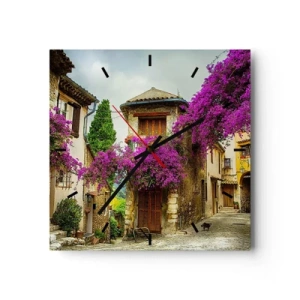 Wandklok - Klok - Onder een bloemenluifel - 40x40 cm