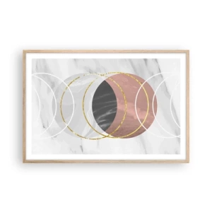 Een poster in een licht eiken lijst - Muziek van de sferen - 91x61 cm