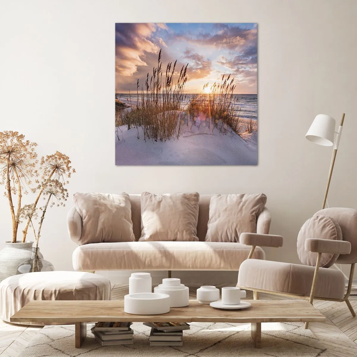 Schilderen op canvas - Afscheid van de zon en de wind - 30x30 cm