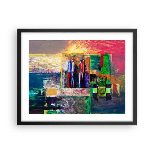 Poster in een zwarte lijst - Relaties en emoties - 50x40 cm