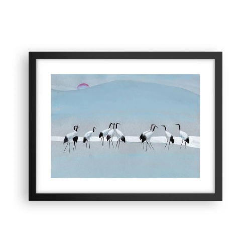 Poster in een zwarte lijst - Na een warme dag - 40x30 cm