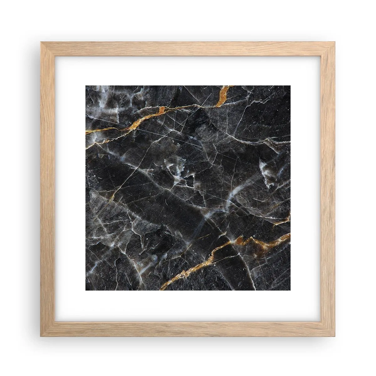 Een poster in een licht eiken lijst - Het innerlijke leven van de steen - 30x30 cm