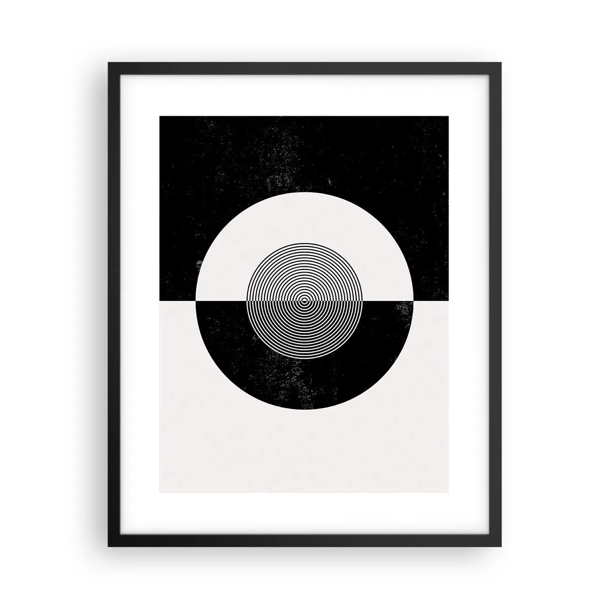 Poster in een zwarte lijst - Harmonie in zwart-wit - 40x50 cm