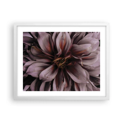 Poster in een witte lijst - Een bloemenhart - 50x40 cm