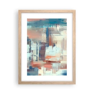 Een poster in een licht eiken lijst - Het licht bereiken - 30x40 cm