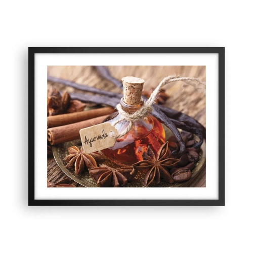 Poster in een zwarte lijst - Naar de eenheid van lichaam en geest - 50x40 cm