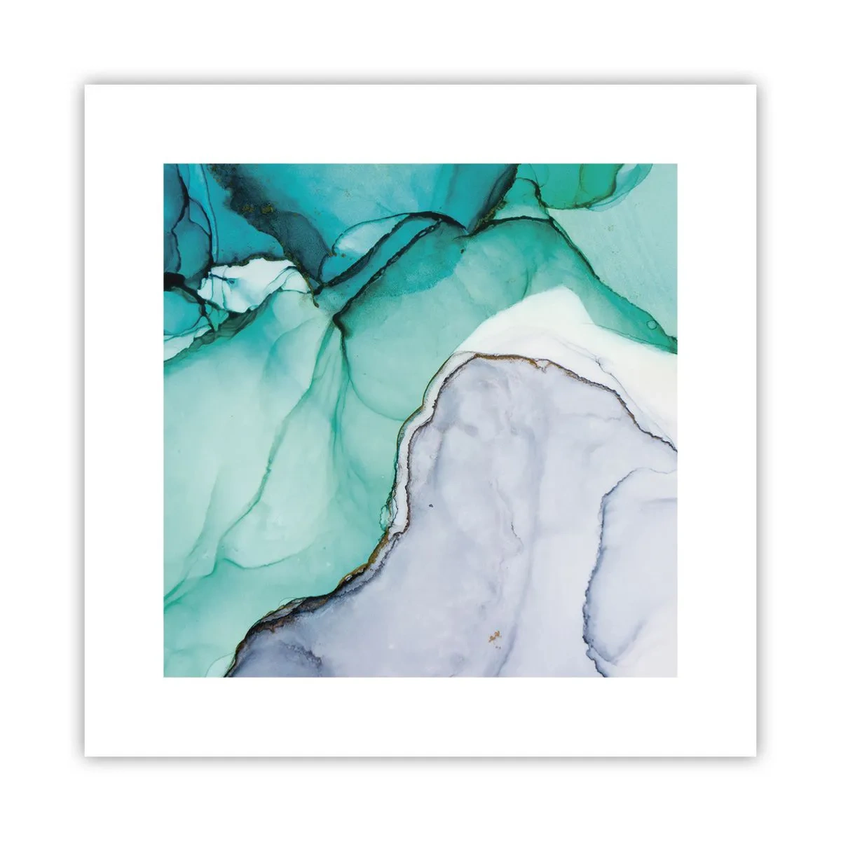 Poster - Een studie in turkoois - 30x30 cm