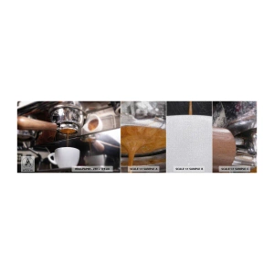 Fotobehang Monster Premium Canvas - Goede tijd van de dag - Koffie, Koffiezetapparaat, Barista - 100x30 cm