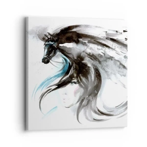 Schilderen op canvas - Galop van de Zwarte Prins  - 30x30 cm