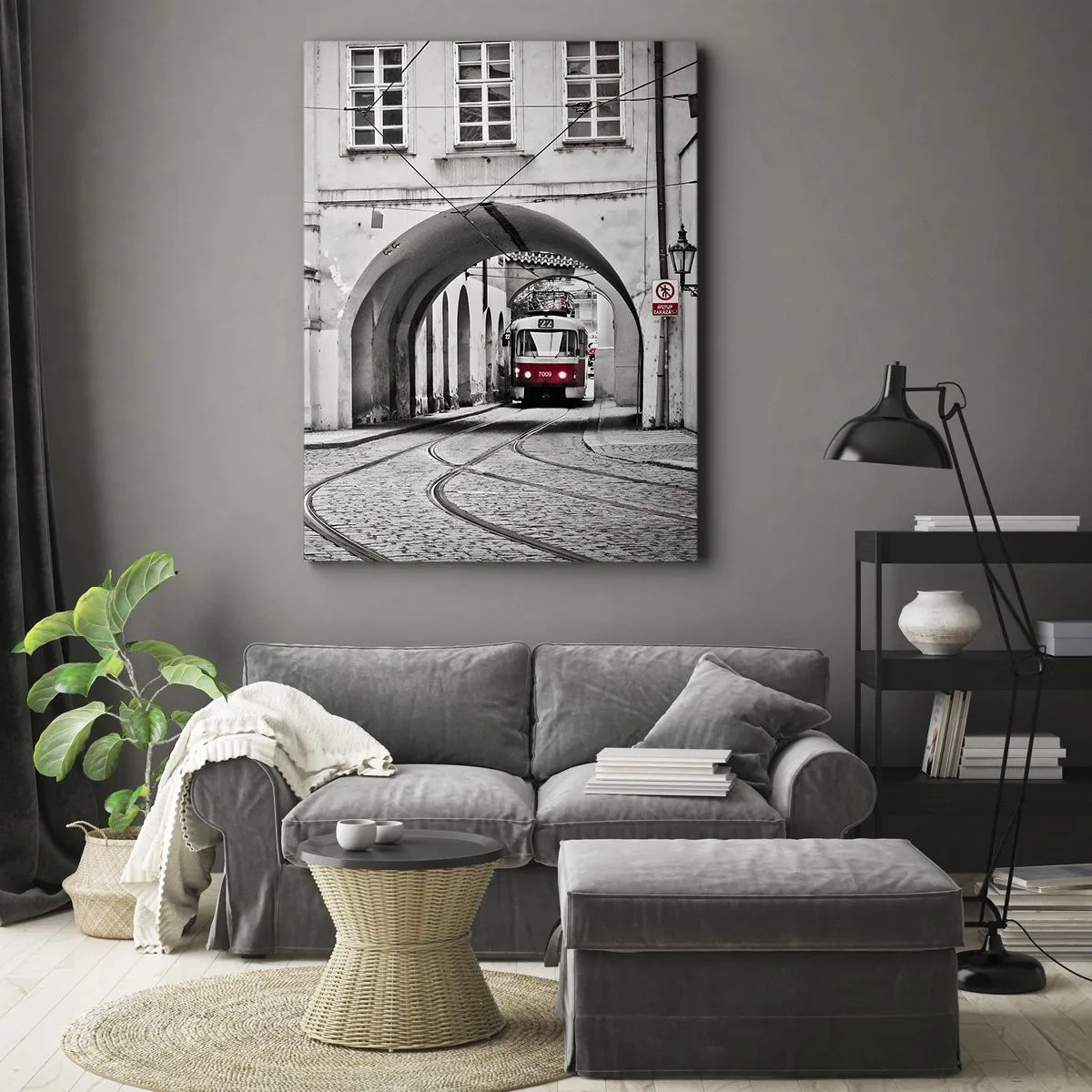 Schilderen op canvas - Door het doolhof van de stad - 50x70 cm