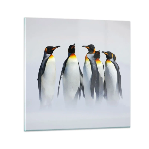 Schilderen op glas - Ontmoeting in avondjurken - 30x30 cm