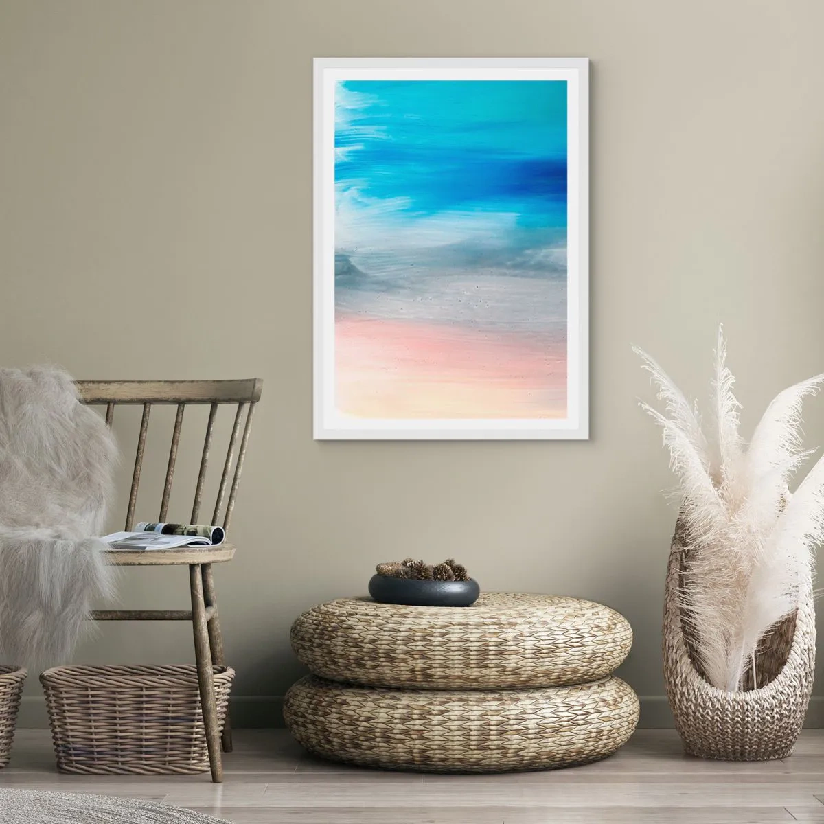 Poster in een witte lijst - Elementen: lucht - 50x70 cm