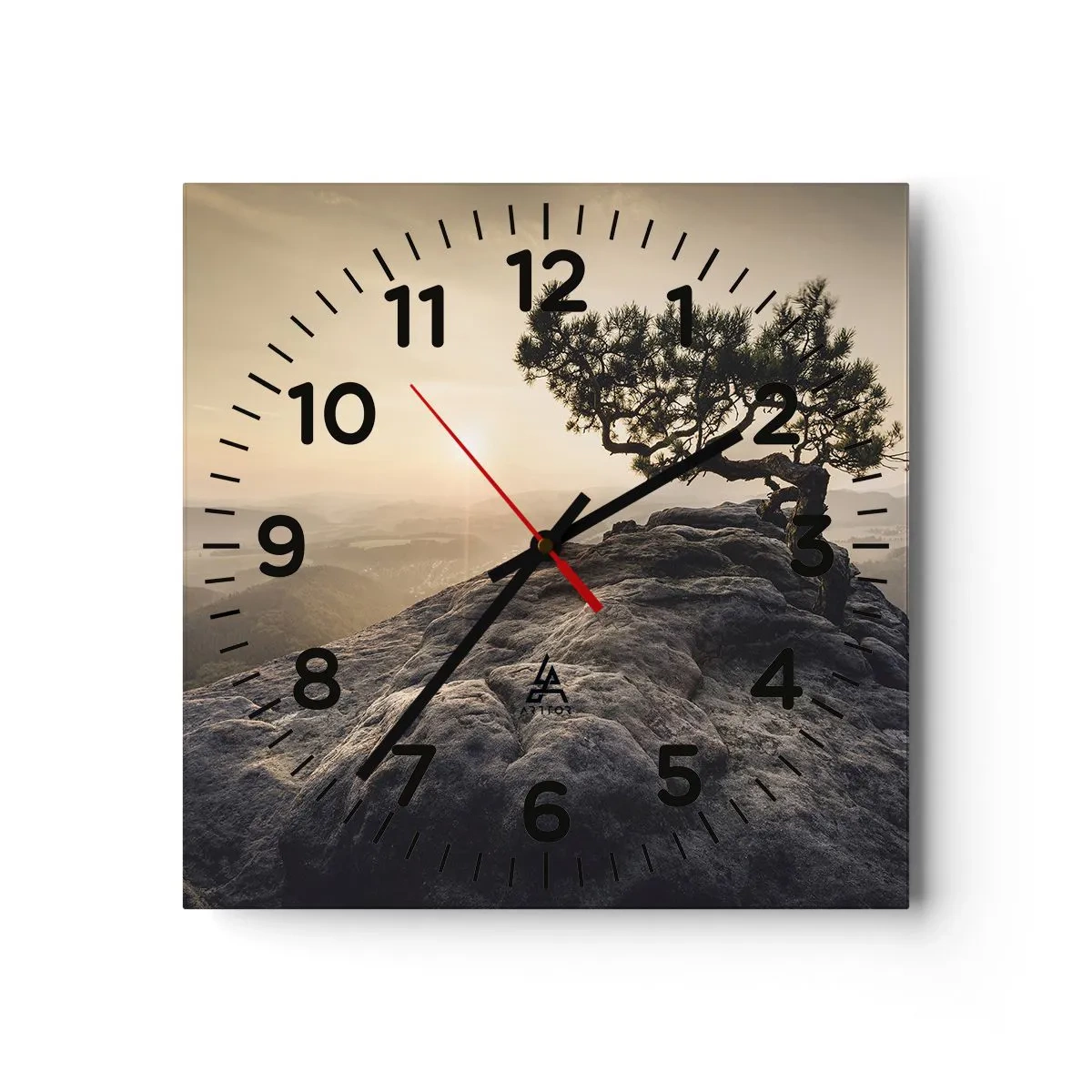 Wandklok - Klok - Het leven wint altijd - 30x30 cm