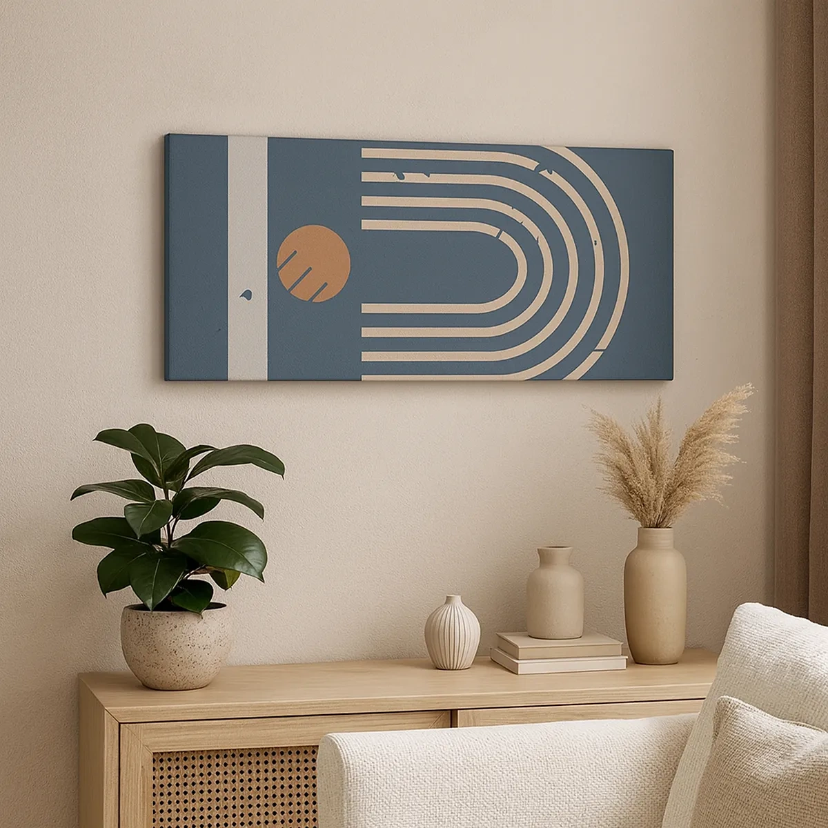 Schilderen op canvas - Geometrie op de granaatappel - 30x30 cm