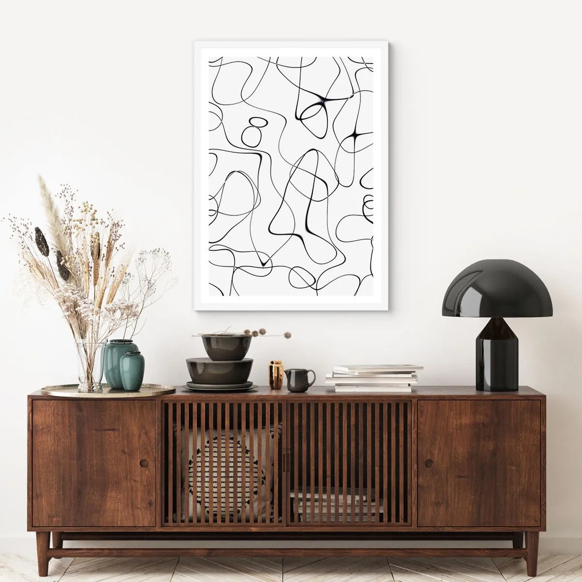 Poster in een witte lijst - Levenspaden, wisselvalligheden - 50x70 cm