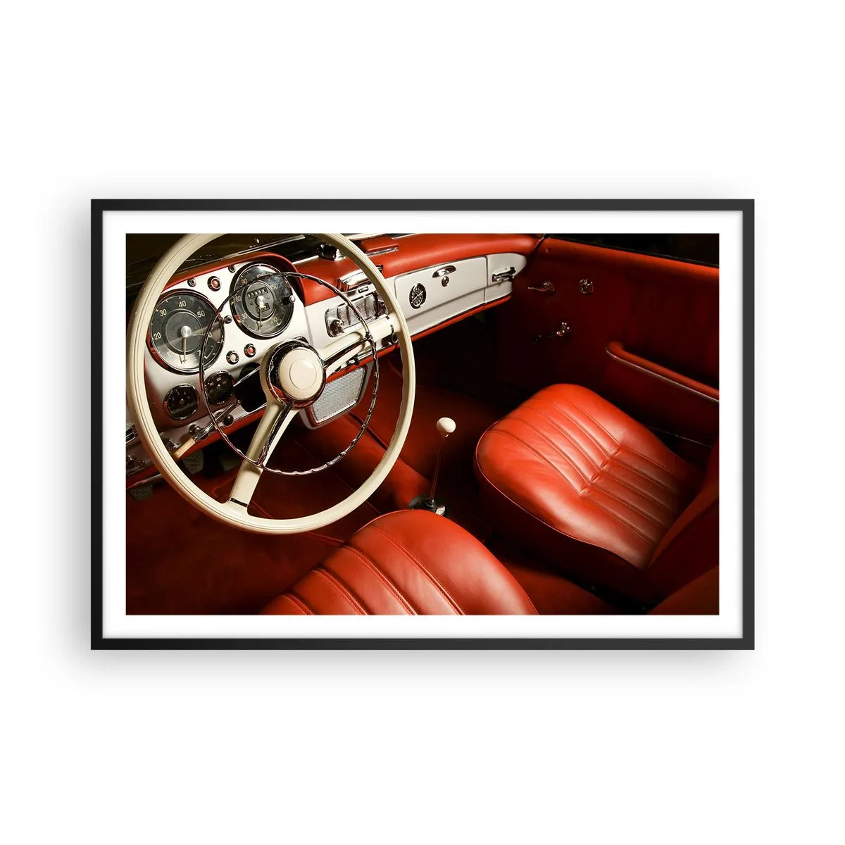 Poster in een zwarte lijst - Vintage luxe - 91x61 cm