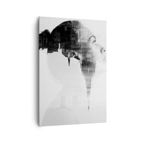 Schilderen op canvas - Aan beide zijden van het glas - 70x100 cm