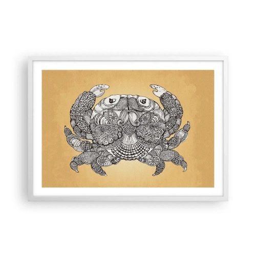 Poster in een witte lijst - Verhalen van meneer Krabs - 70x50 cm