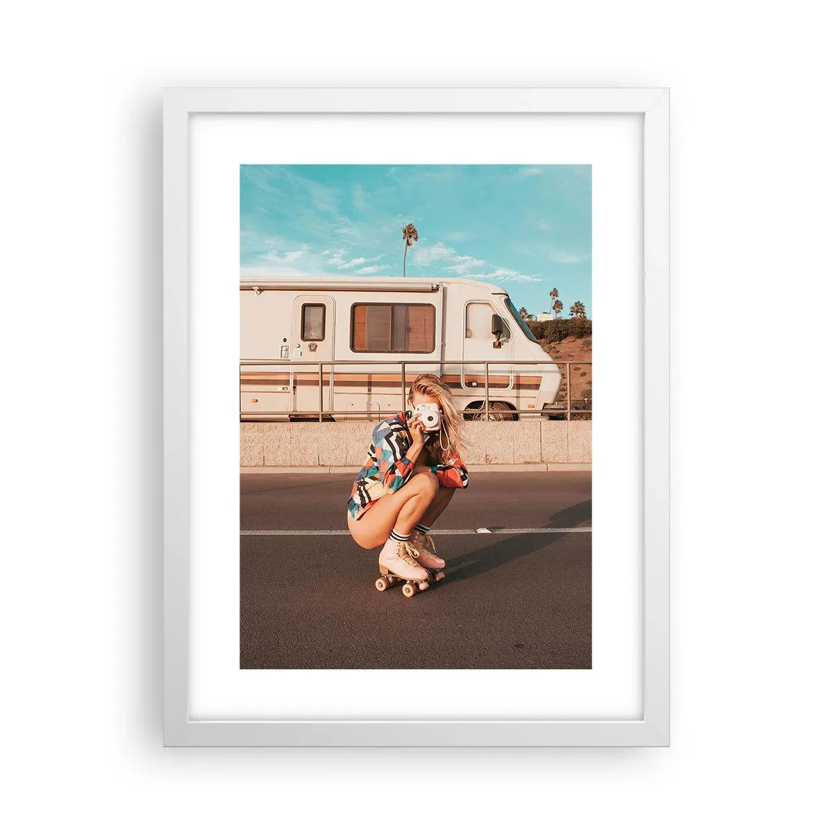 Poster in een witte lijst - Lach alsjeblieft! - 30x40 cm