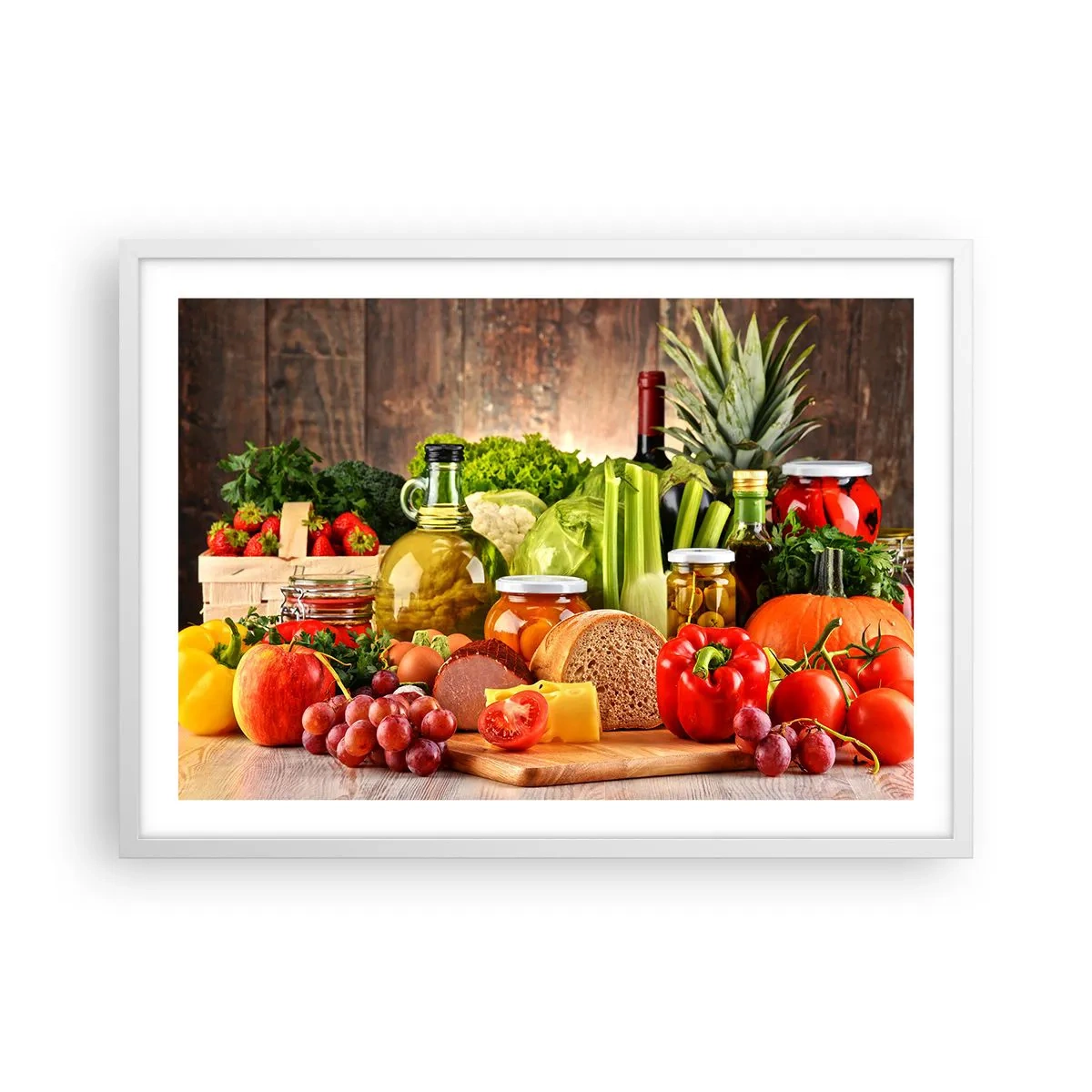 Poster in een witte lijst - Gerookt, gebakken en gemarineerd - 70x50 cm