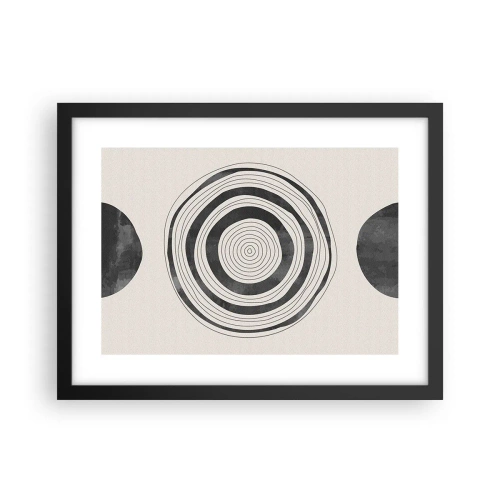 Poster in een zwarte lijst - Wat belangrijk is, is wat er tussenin zit - 40x30 cm