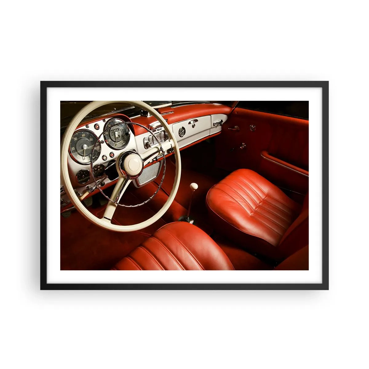 Poster in een zwarte lijst - Vintage luxe - 70x50 cm