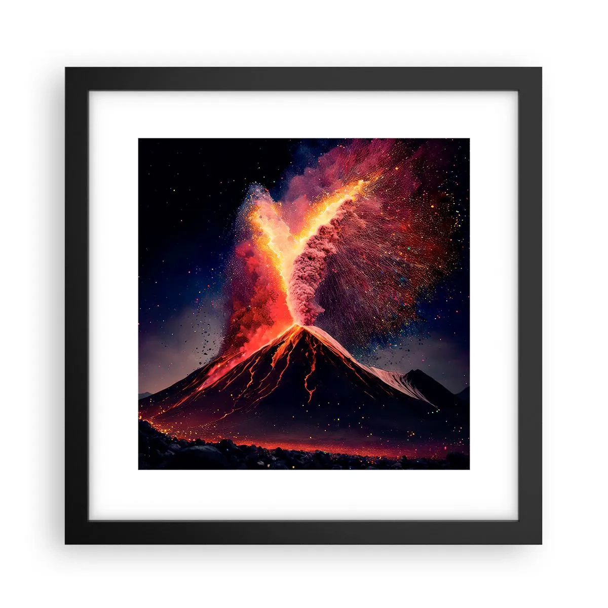 Poster in een zwarte lijst - Schoonheid en verschrikking - 30x30 cm