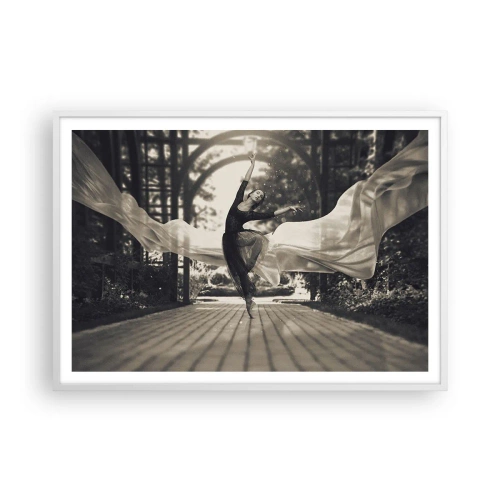 Poster in een witte lijst - De dans van de tuingeest - 100x70 cm