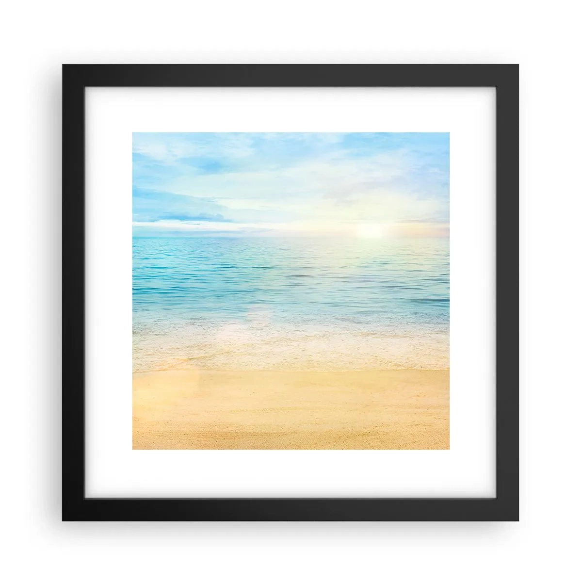Poster in een zwarte lijst - Groot blauw - 30x30 cm