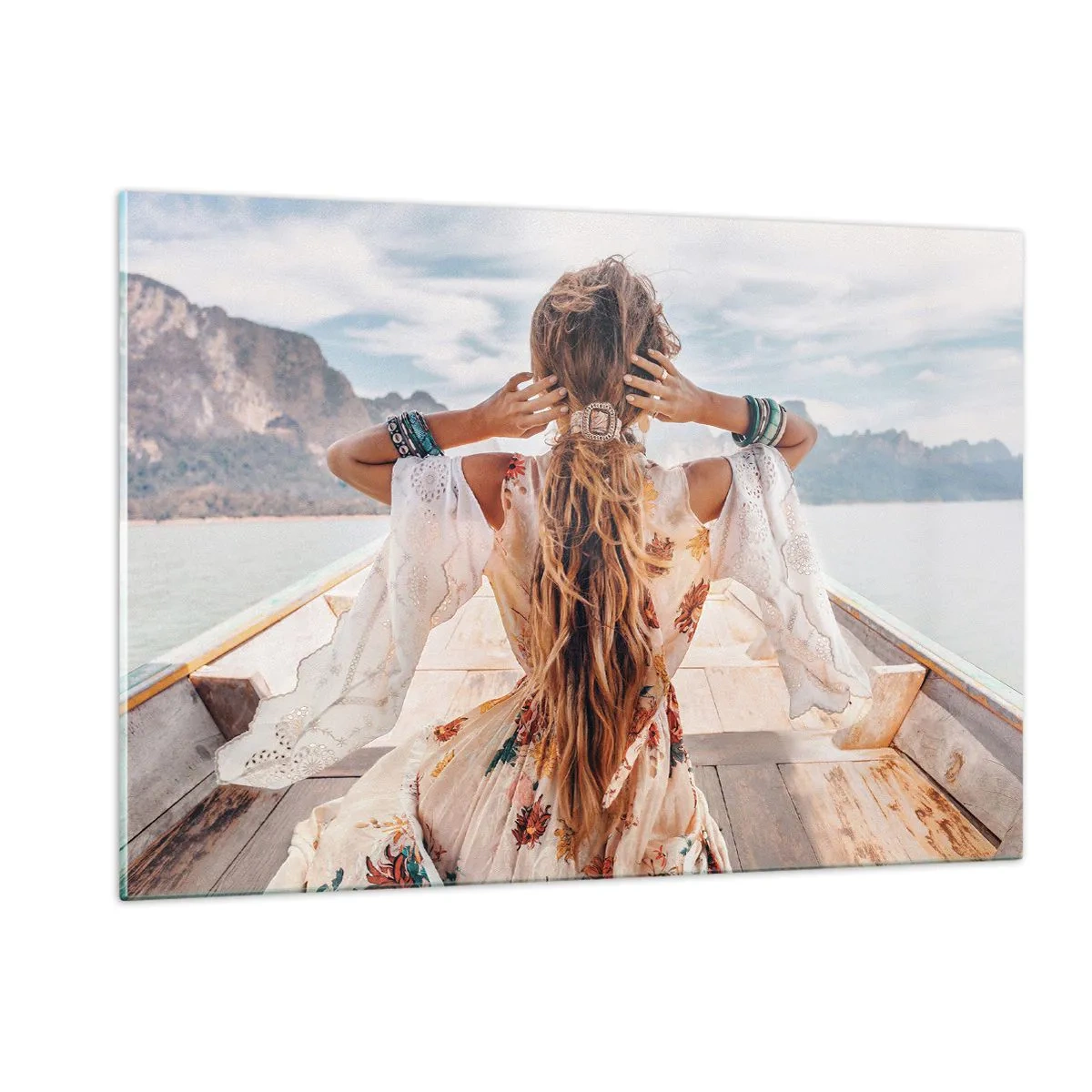 Schilderen op glas - Op weg naar geluk - 120x80 cm